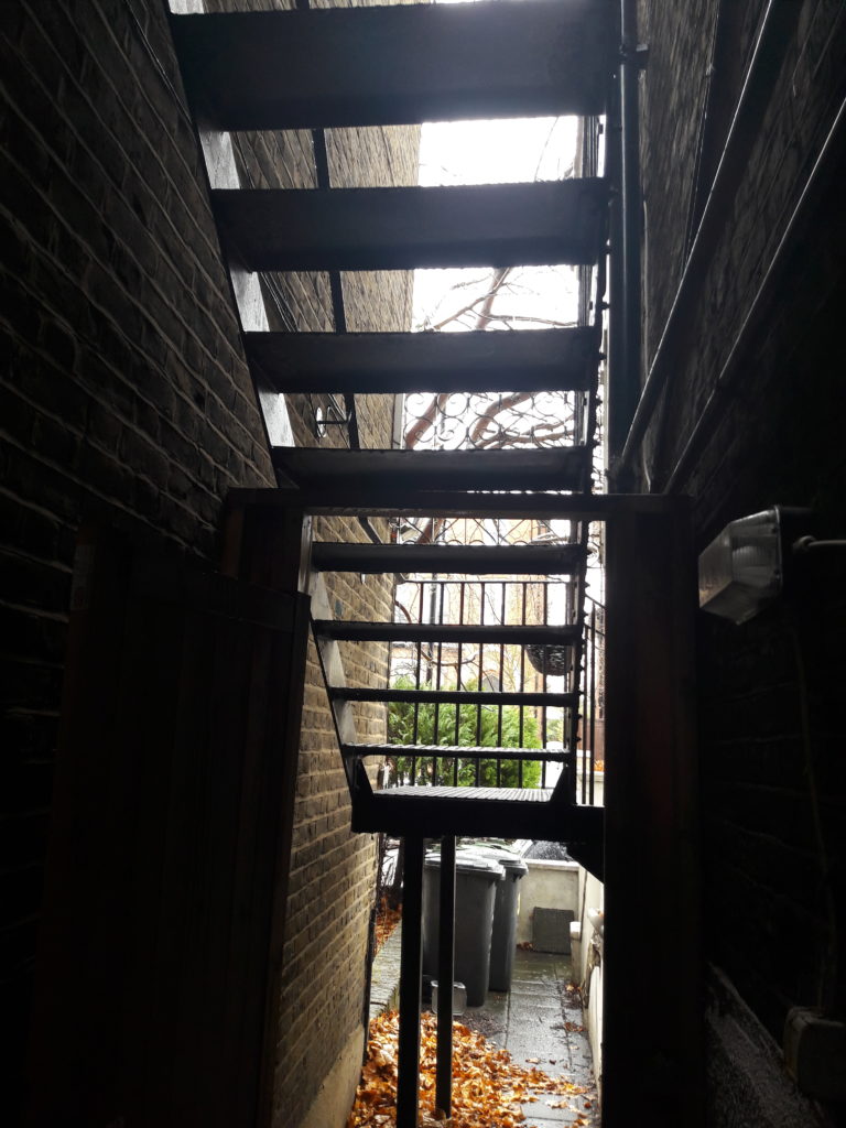 Existing steel staircase