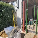 Steel Post P2 in place